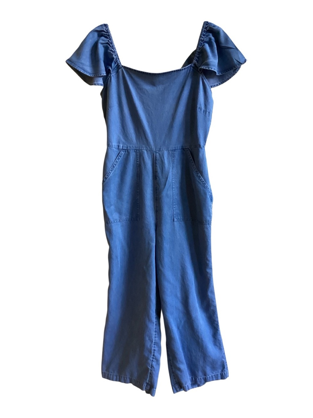 Loft Chambray Blue  Wide-Leg Jumpsuit Misses Petite Size M/MP